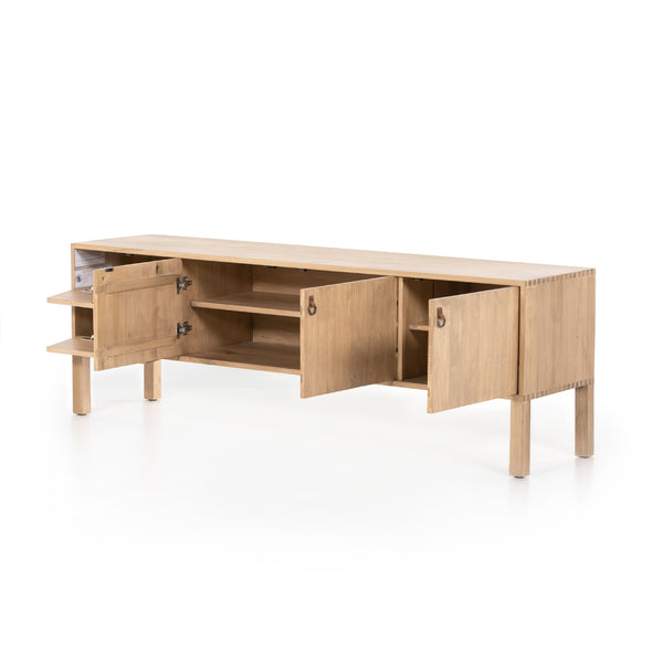 Isador Media Console In Dry Wash Poplar