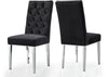 Pauline Dining Chair In Black Velvet