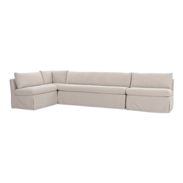 Moe's Fable Slipcover L-Shape Banquette 139.5" Beige