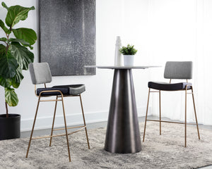 BRINLEY BARSTOOL - GOLD - NIGHTFALL BLACK / CHACHA GREY