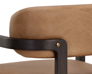 MADRONE DINING ARMCHAIR - BROWN - LUDLOW SESAME LEATHER