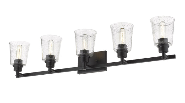 Bohin 5 Light Vanity in Matte Black Finish