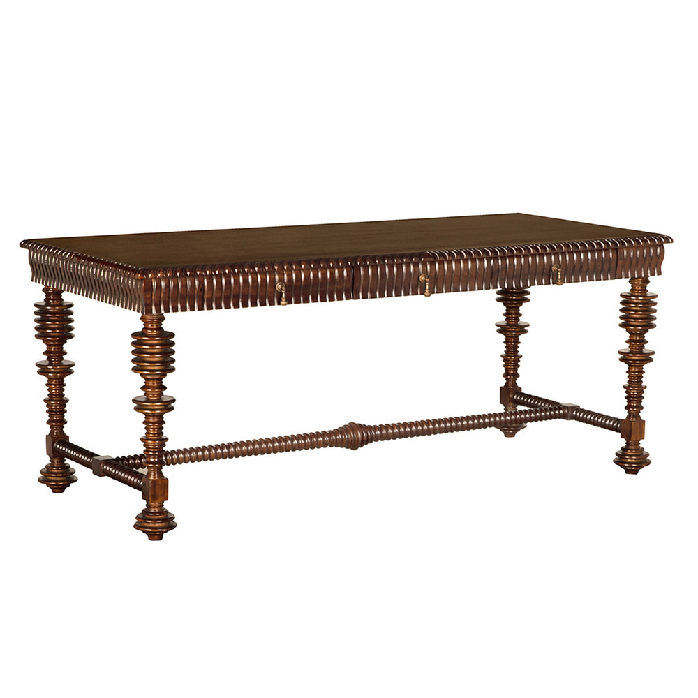 Portuguese Desk, Hand Rubbed Brown