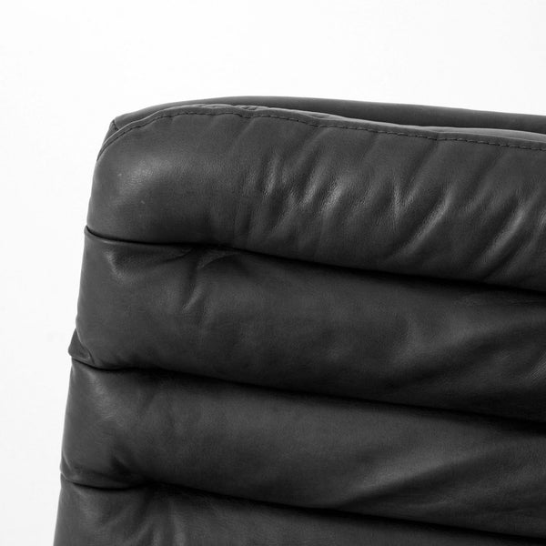 Malibu Desk Chair -Rider Black Leather