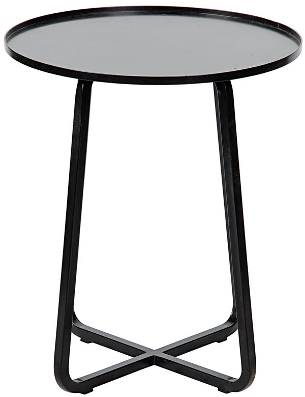 Kimana Side Table, Black Steel