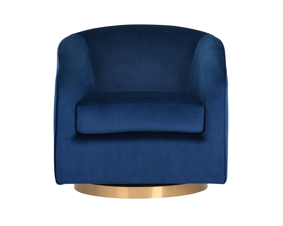 Hazel Swivel Chair - Navy Blue Sky
