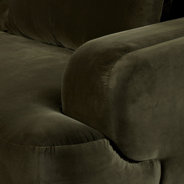 Benito Sofa In 90" In Surrey Olive