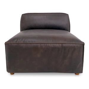 Form Slipper Chair in Espresso Brown Leather