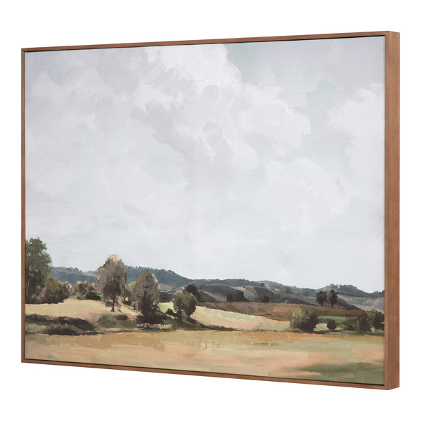 Vast Country Framed Painting with Multicolor Design