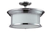 Sonna 3 Light Semi Flush Mount in Chrome Finish