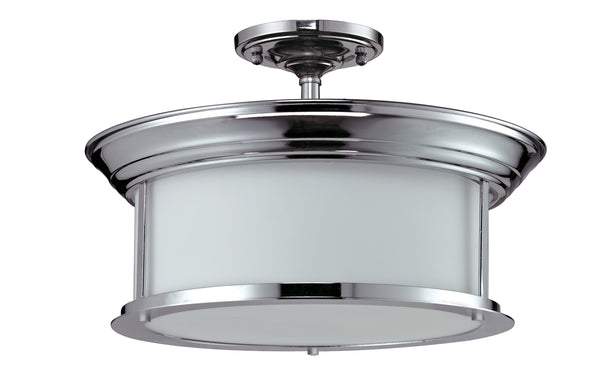 Sonna 3 Light Semi Flush Mount in Chrome Finish