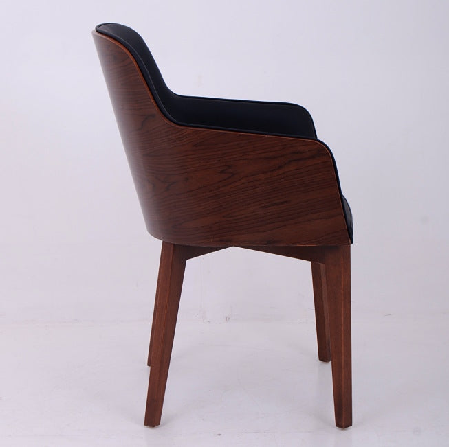 Hudson Arm Plywood/Wb In Black Leather