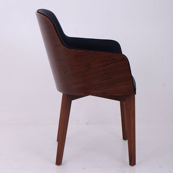 Hudson Arm Plywood/Wb In Black Leather