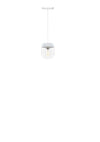 Acorn White and Steel Hardwired Pendant with LED Bulb