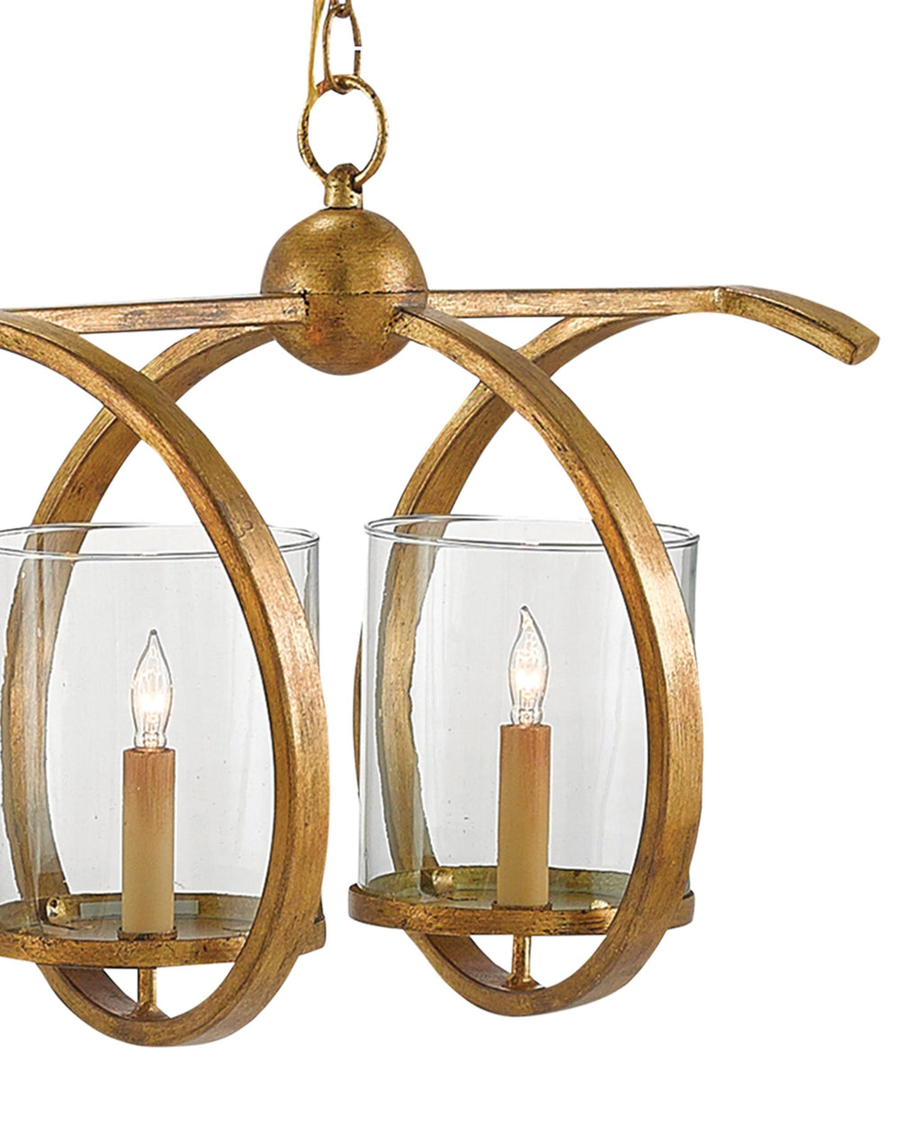Maximus Gold Chandelier In Washed Gold Leaf
