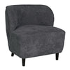 Laffont Sungkai/Mindi Chair in Charcoal Black with Ocean Grey Fabric