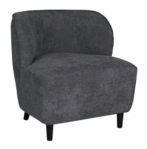 Laffont Sungkai/Mindi Chair in Charcoal Black with Ocean Grey Fabric