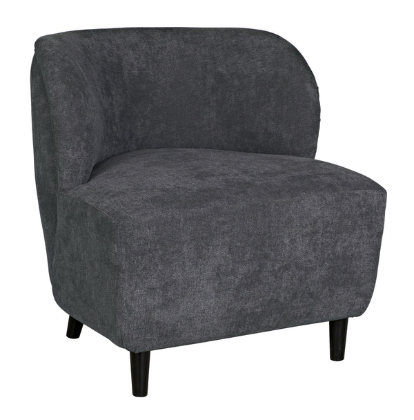 Laffont Sungkai/Mindi Chair in Charcoal Black with Ocean Grey Fabric