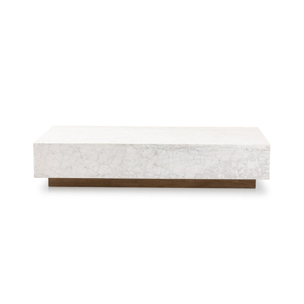 Masera Marble Coffee Table - White Carrara Marble