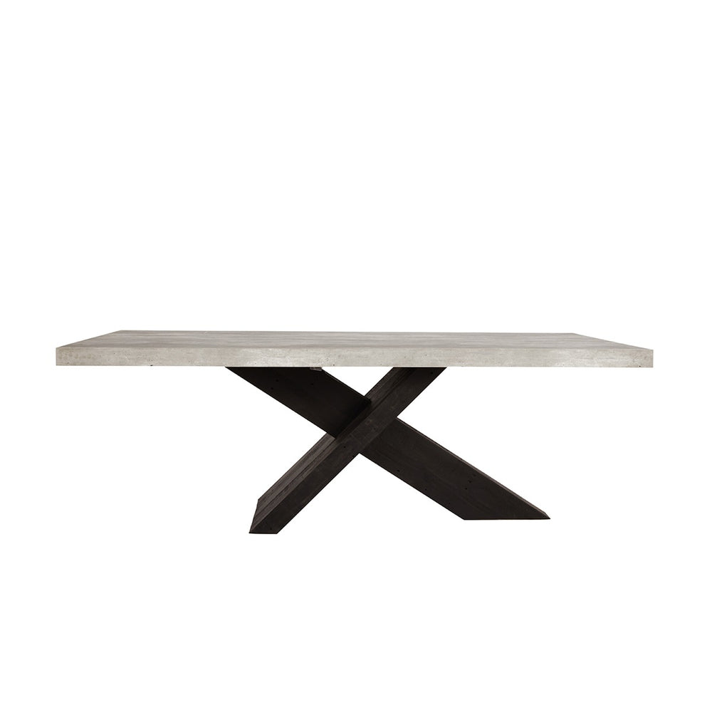 Durant Solid Wood Rectangle Dining Table in Carbon Black