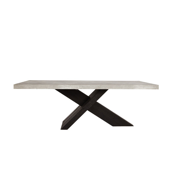 Durant Solid Wood Rectangle Dining Table in Carbon Black