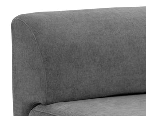 HARMONY MODULAR - ARMLESS CHAIR - LEFT SHELF - DANNY DARK GREY