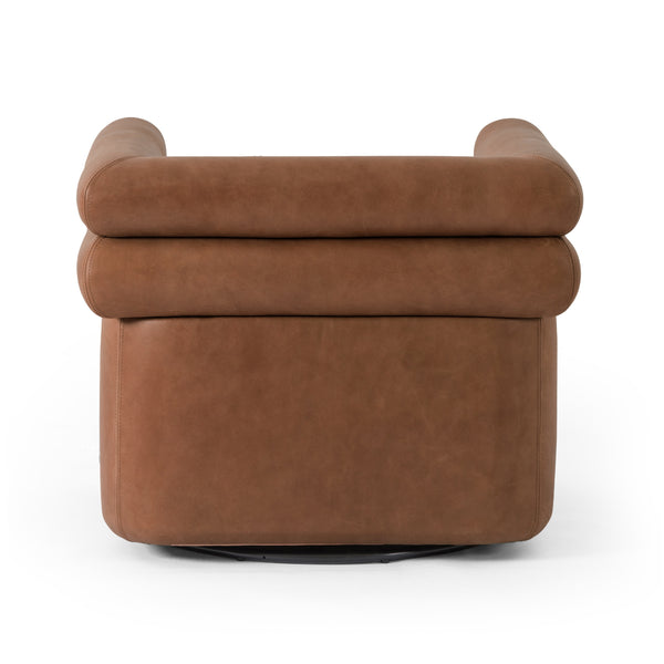Evie Swivel Chair In Palermo Cognac