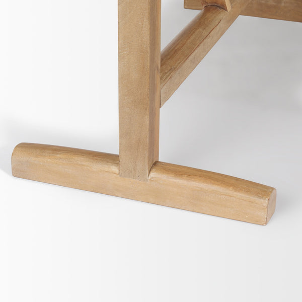 Viktor 84"L Light Brown Solid Wood Dining Table