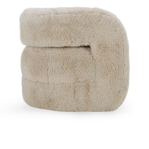 Classic Home Teddy Plush Accent Chair with Faux Fur