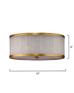 Upsala Alabaster Flush Mount Ceiling Light, Large