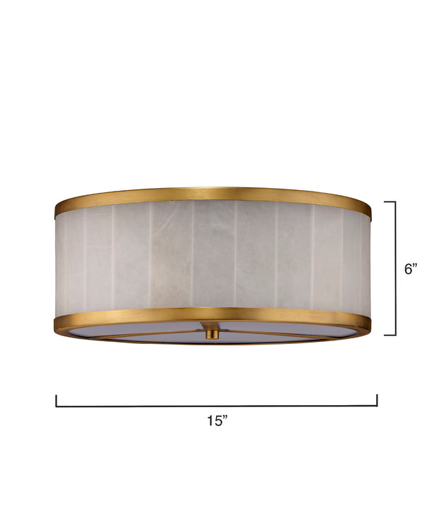 Upsala Alabaster Flush Mount Ceiling Light, Large