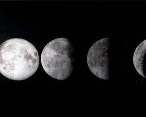 MOON PHASES - 72" X 30" - CHARCOAL FRAME