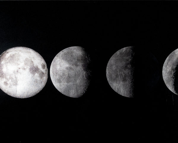 MOON PHASES - 72" X 30" - CHARCOAL FRAME