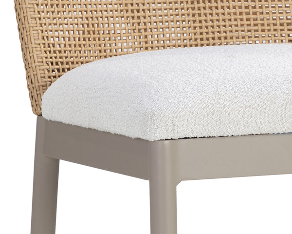 CALANDRI COUNTER STOOL - GREIGE - LOUIS CREAM