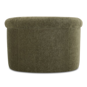 Thora Lounge Chair in Dark Green Velvet