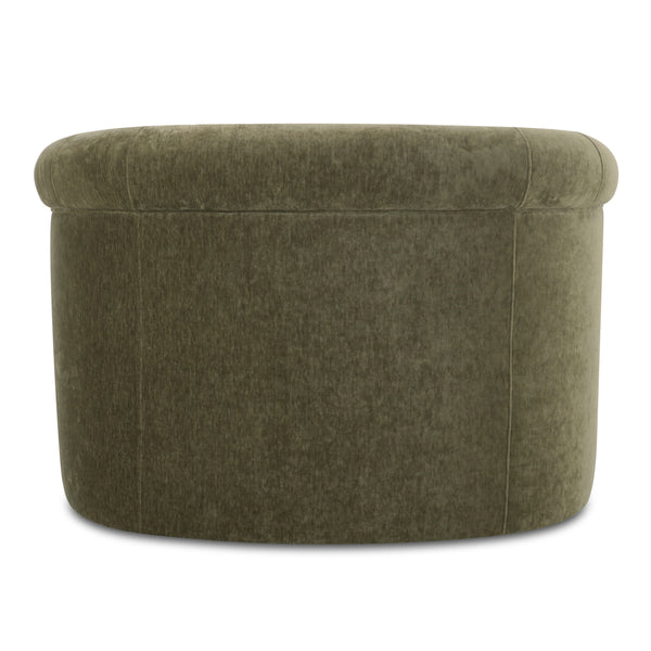 Thora Lounge Chair in Dark Green Velvet
