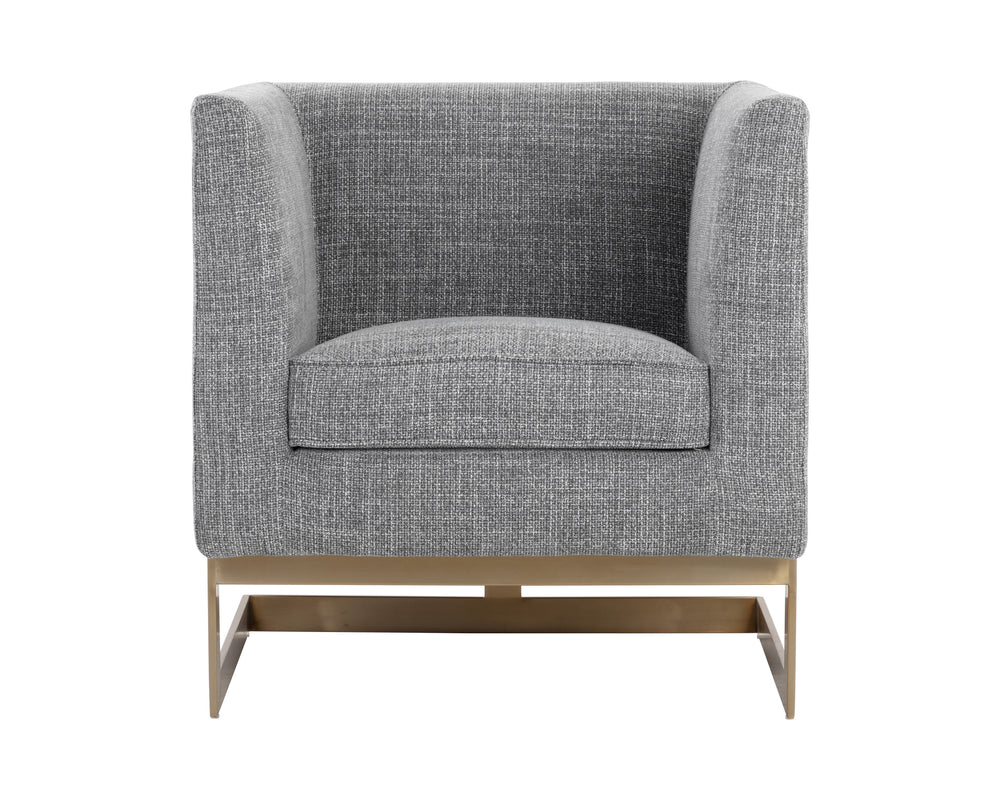 YVETTE ARMCHAIR - GOLD - CHACHA GREY