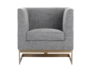 YVETTE ARMCHAIR - GOLD - CHACHA GREY