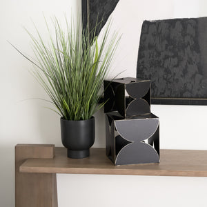 Darren (Large) 8L x 8W Black Metal Decorative Cube