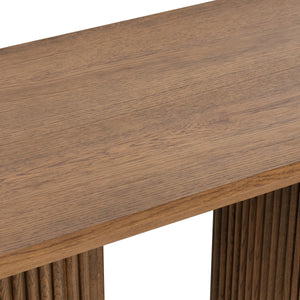 Vander Solid Wood Console Table with Oak Veneer