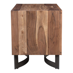 Moe's Bent Collection Nightstand - Solid Acacia
