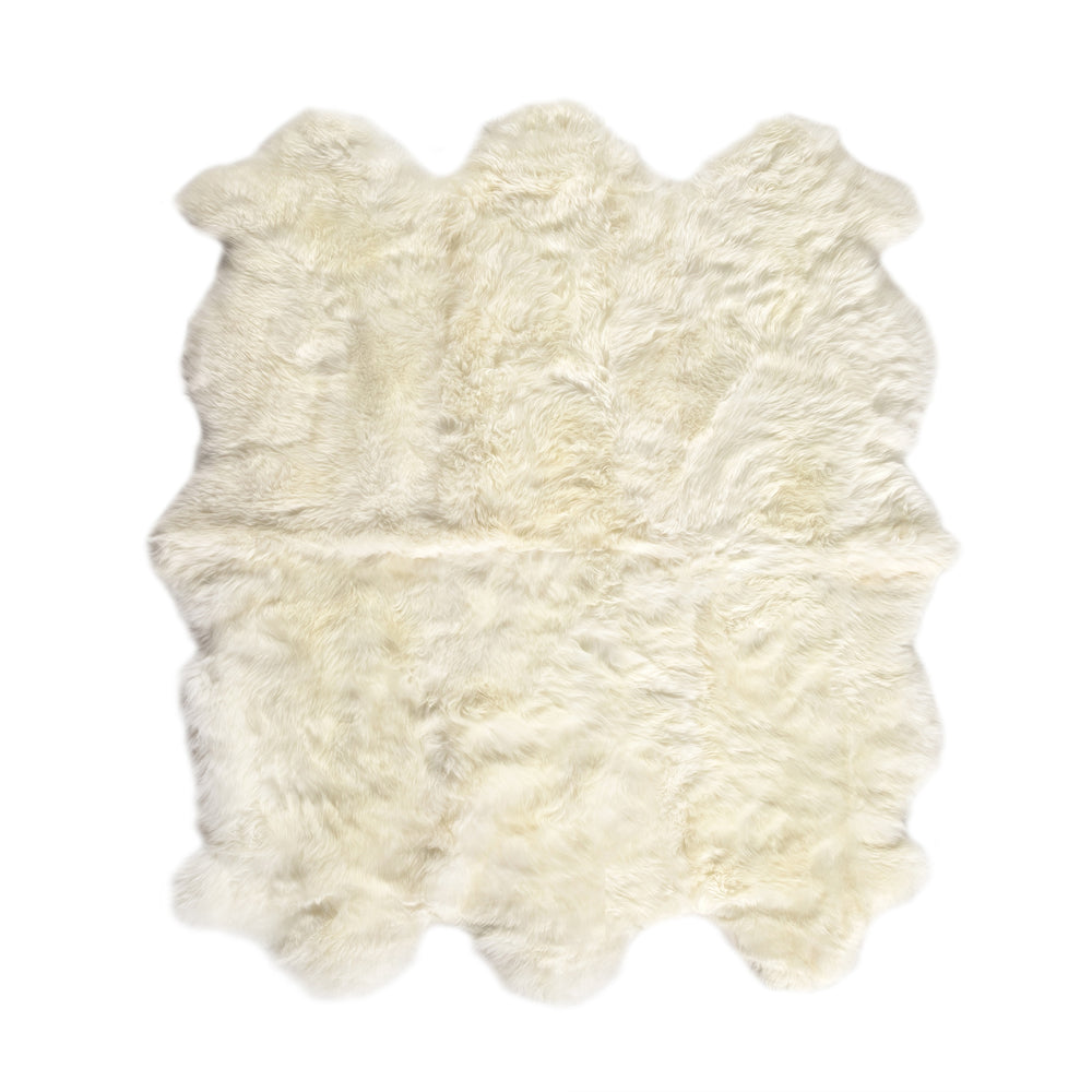 Lalo Lambskin Rug In White In 4.5X5.75