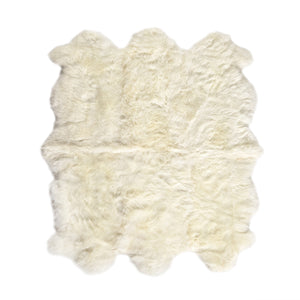 Lalo Lambskin Rug In White In 4.5X5.75