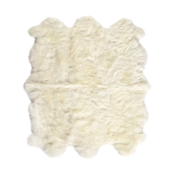 Lalo Lambskin Rug In White In 4.5X5.75