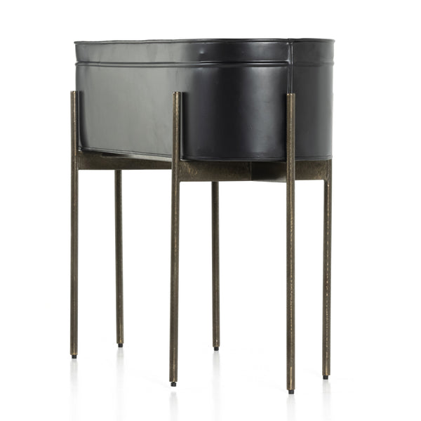 Jed Large Planter In Iron Matte Black