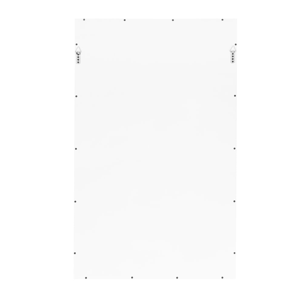 BAMBOO DETAIL MIRROR IN WHITE LACQUER