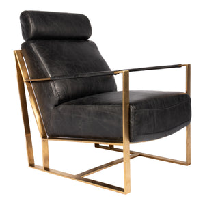 Paradiso Chair Black with Gold Frame