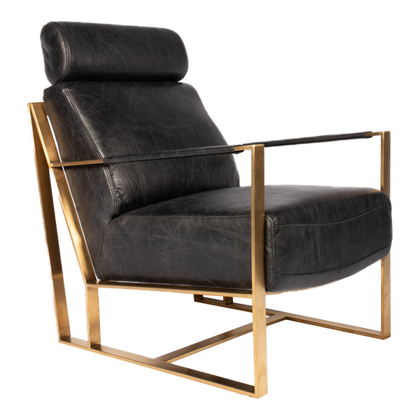 Paradiso Chair Black with Gold Frame