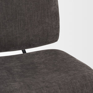 Nora Charcoal Fabric w/ Matte Black Metal Legs Accent Chair