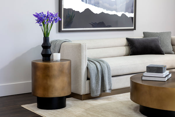 BERNABY END TABLE - ANTIQUE BRASS